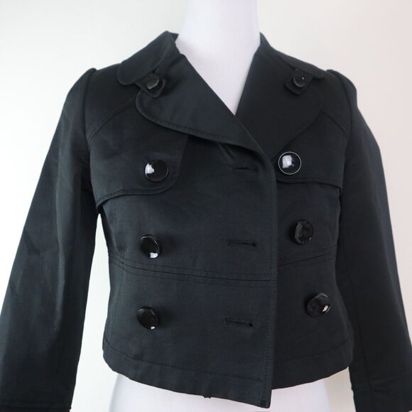 Soia & Kyo Size XS Charlie Crop Jacket Peacoat Moto Style Black - Picture 7 of 11